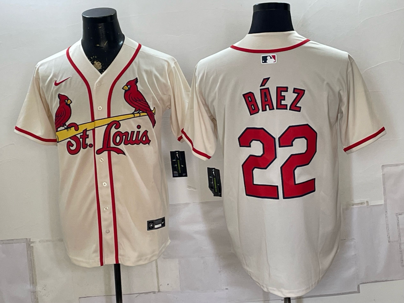 Men 2026 St.Louis Cardinals #22 Baez cream Nike MLB Jersey 0823002->st.louis cardinals->MLB Jersey